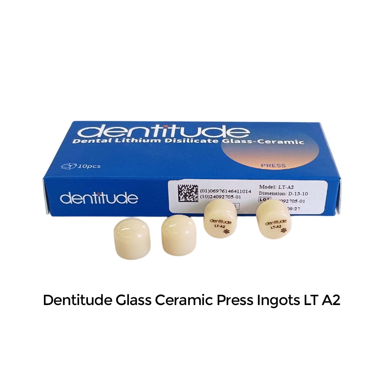 Dentitude Glass Ceramic Press Ingots (Pack of 10)
