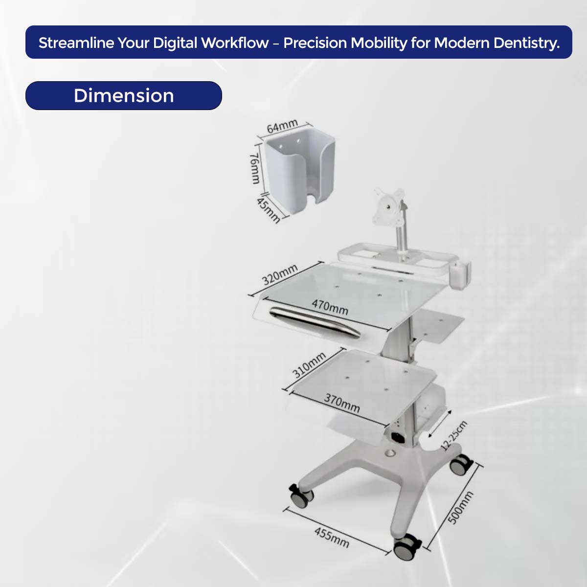 Waldent Dental Digital Equipment Trolley for Intraoral Scanner     