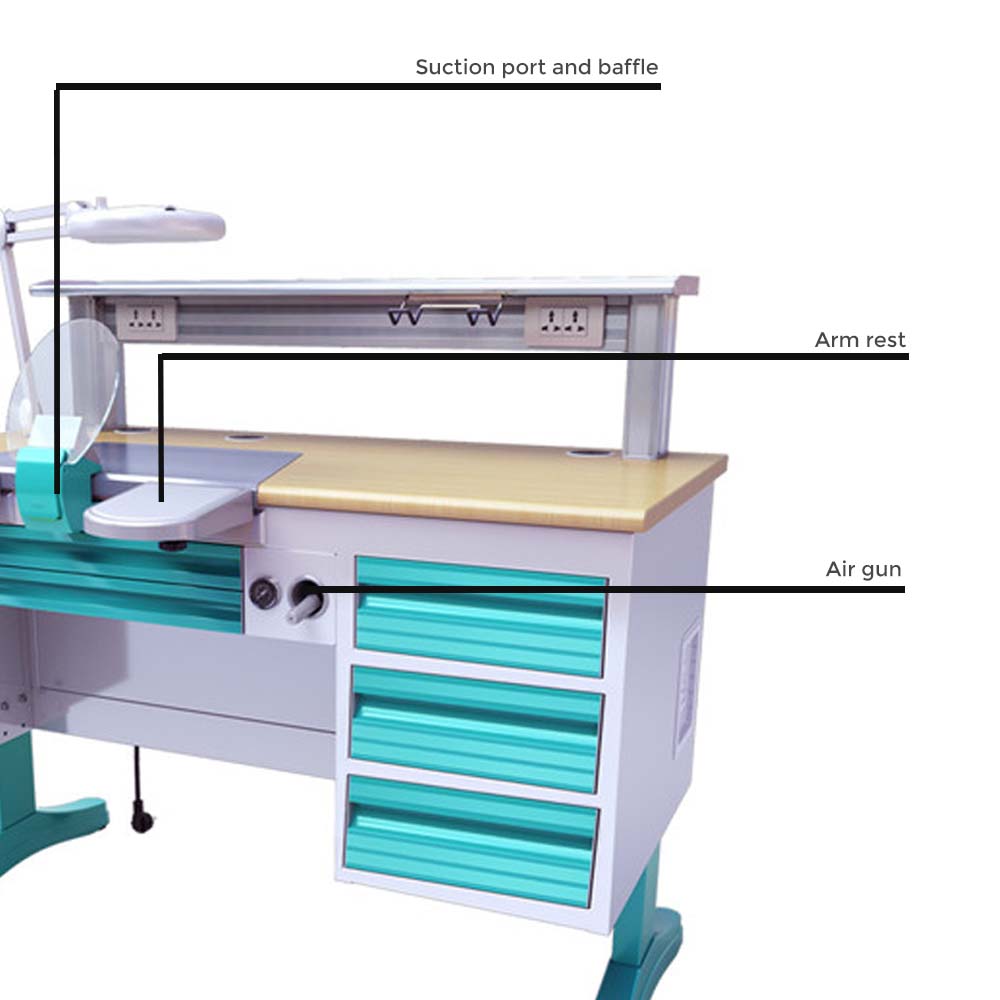 Jinguang Adjustable Dental Technician Table - 1.2m