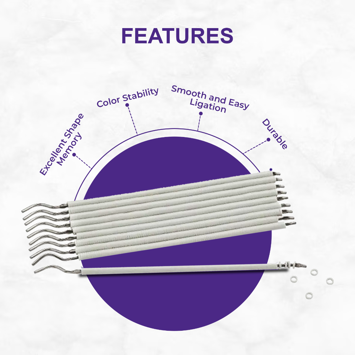 OrthoMetric Elastomerics Stick Ligature (Pack of 10 Sticks)