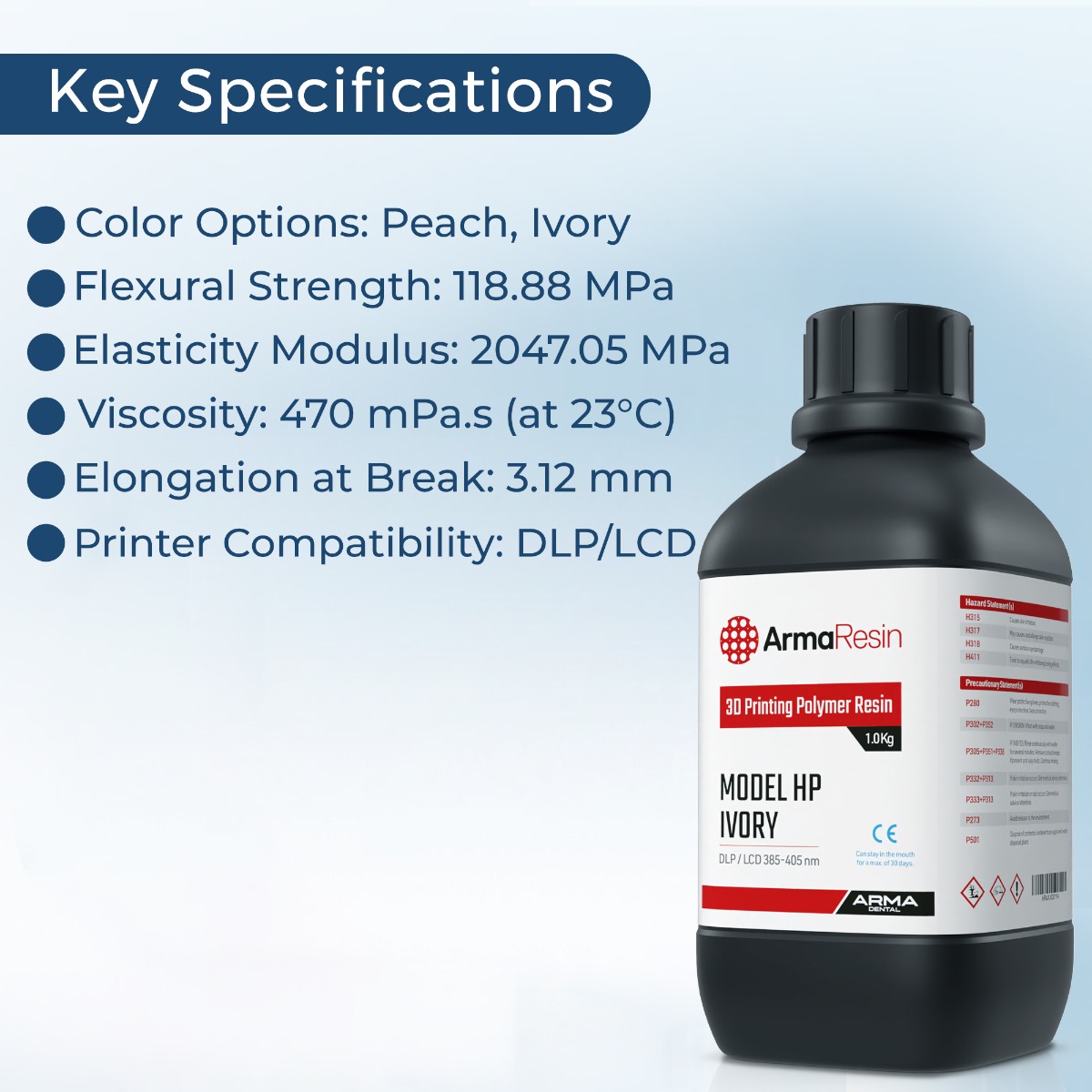 Arma Dental 3D Printing Resin - Model HP (1 KG)  