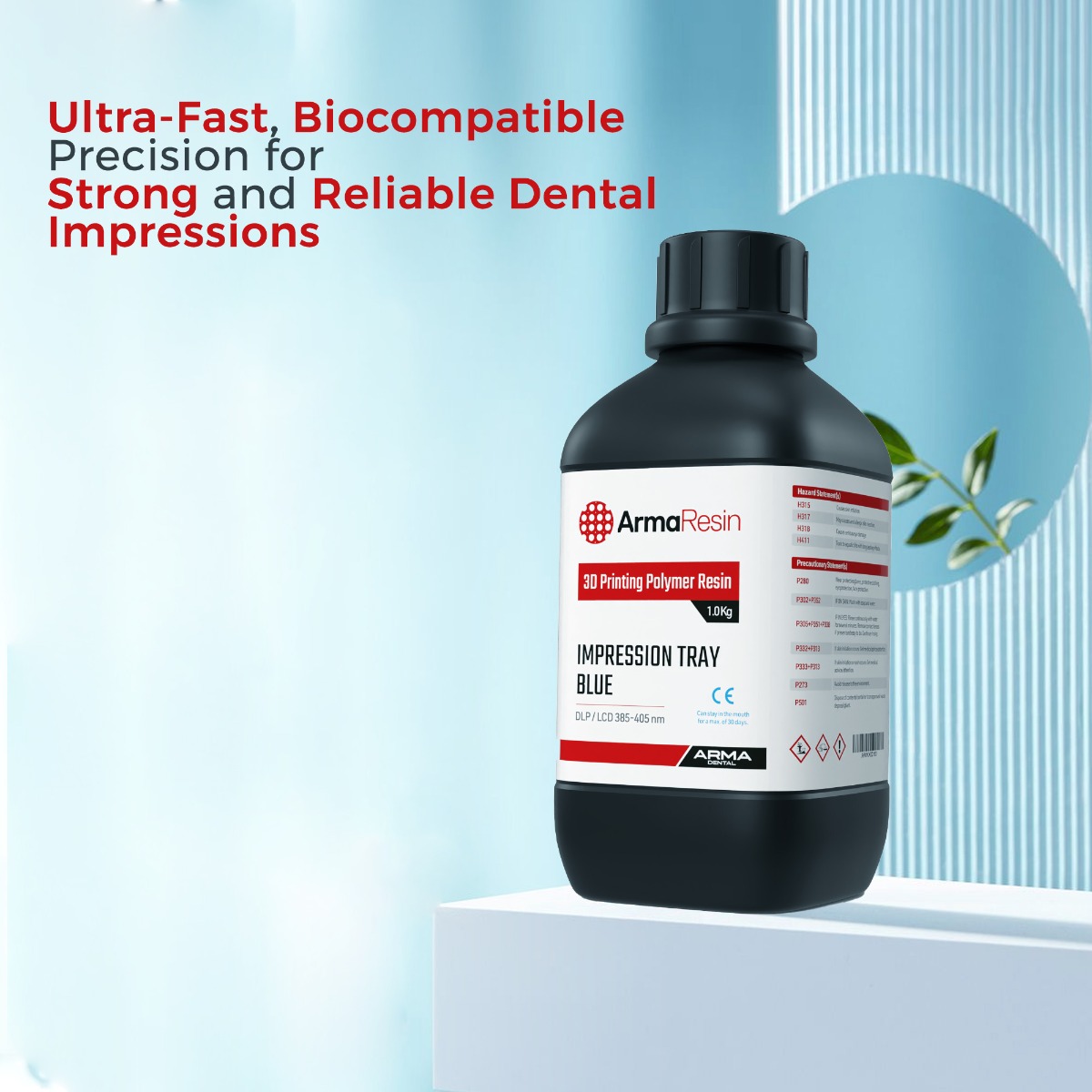 Arma Dental 3D Printing Resin - Impression Tray (1 KG) - Blue