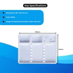 Cotisen Disposable Plastic Instrument Trays (Pack of 100) - 13