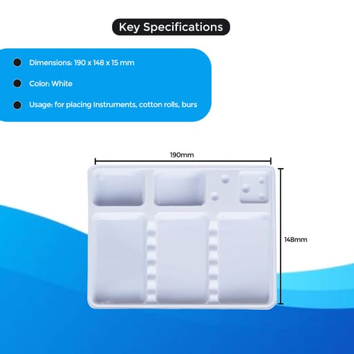 Cotisen Disposable Plastic Instrument Trays (Pack of 100)