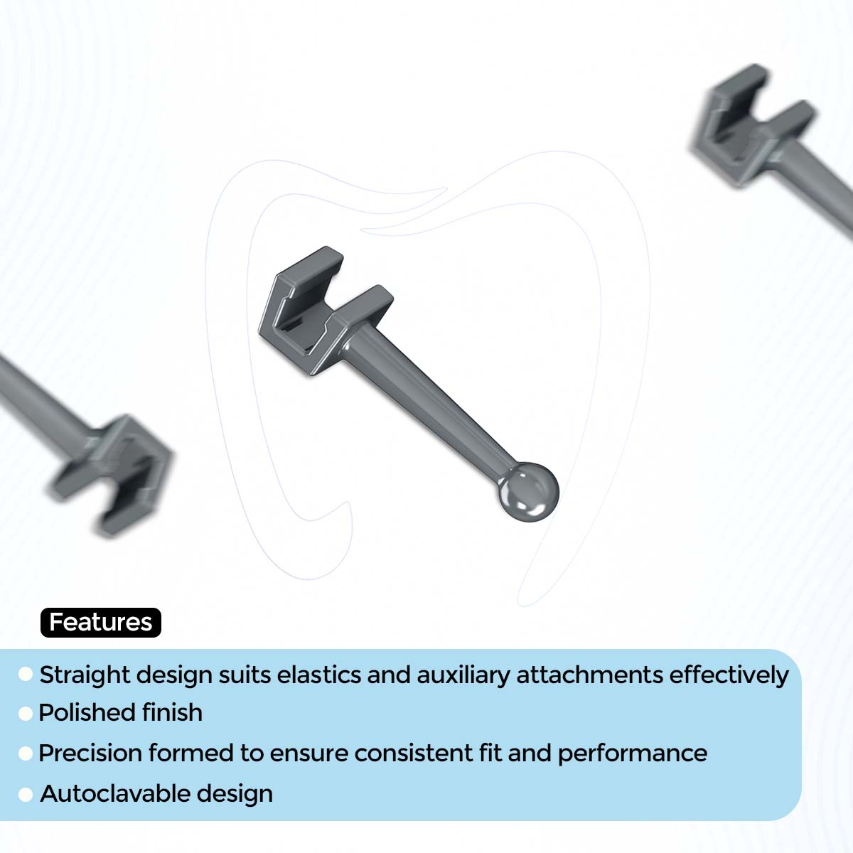 OrthoMetric Ball Point Straight Hook For Archwire - (30.10.2010)