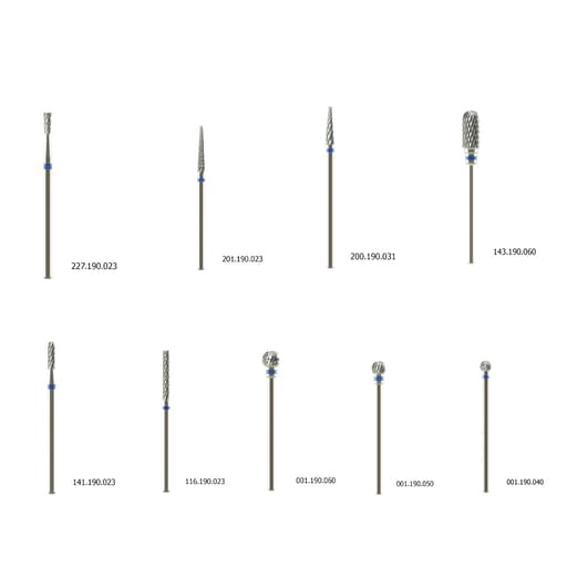 Labodent Tungsten Carbide Cross Cut Straight Handpiece Burs - Standard