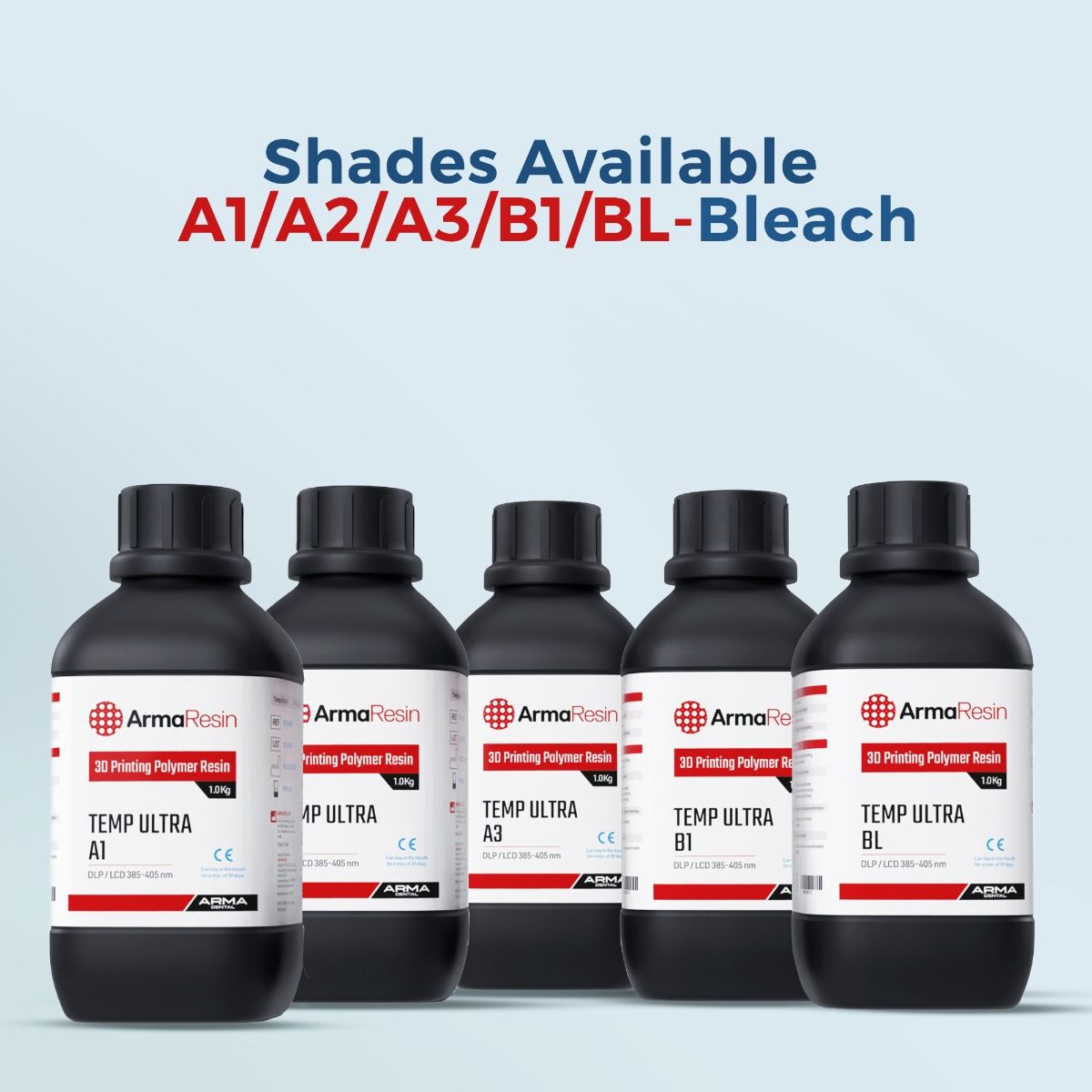 Arma Dental Temporary Crown & Bridge 3D Printing Resin - Temp Ultra (1 KG)