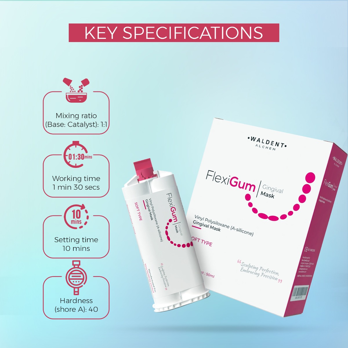 Waldent FlexiGum Gingival Mask (50mlx2)