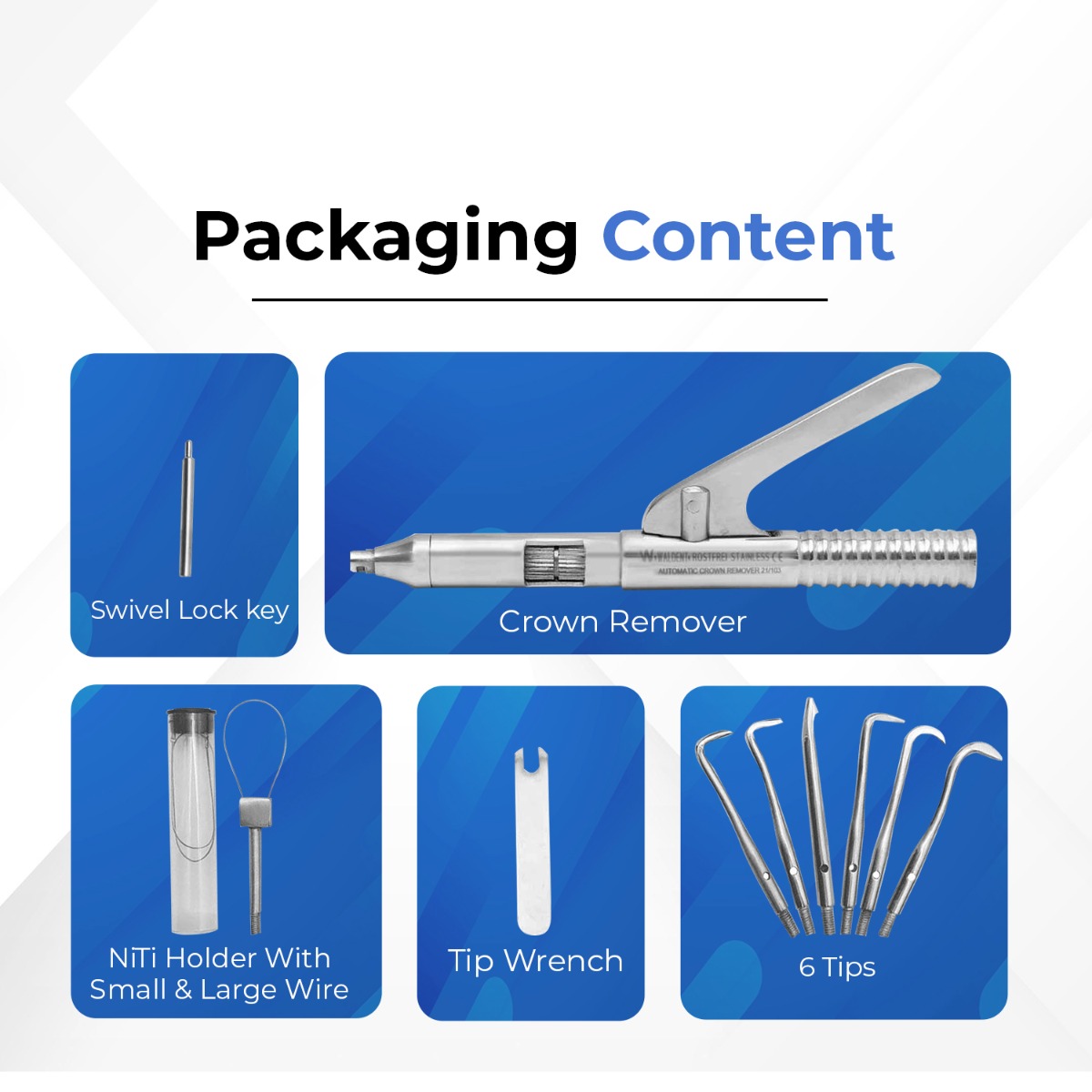 Waldent Automatic Crown Remover Instruments Kit (K21/5)