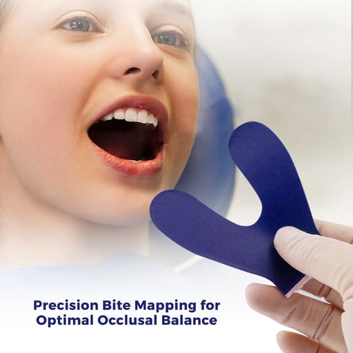 Alphadent Dental Articulating Paper Horseshoe Shape Booklet (Hydrophilic)