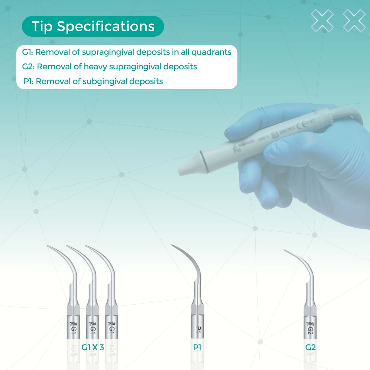 Woodpecker UDS-J Ultrasonic Scaler (5 scaler Tips FREE)