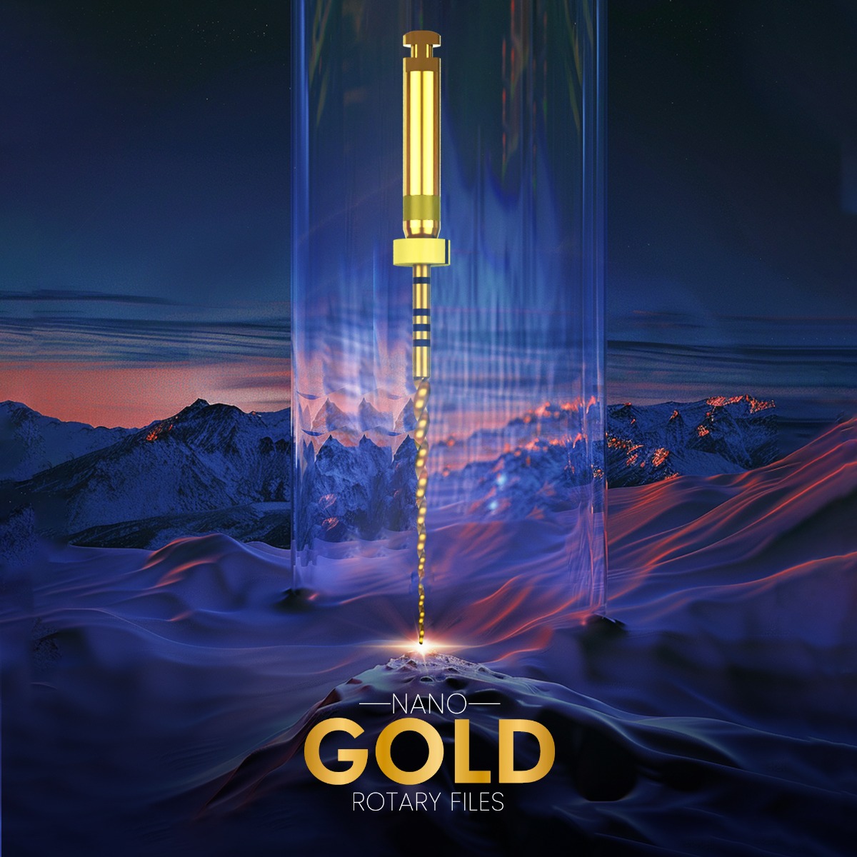 Endo Excellence Nano Gold Rotary Files -25mm (Pack of 6)