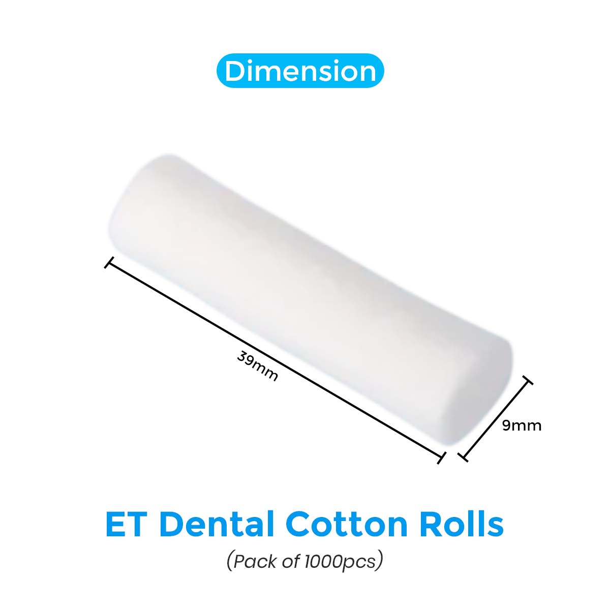 ET Dental Cotton Rolls (Pack of 1000pcs)