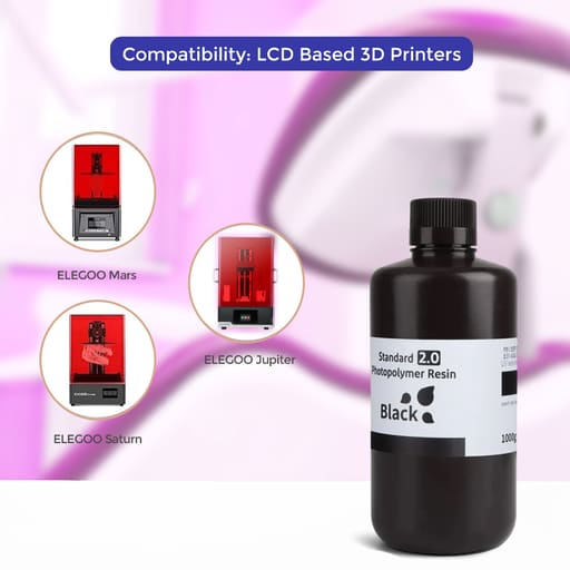 Elegoo Standard 2.0 3D Printing Photopolymer Dental Model Resin 1Kg 