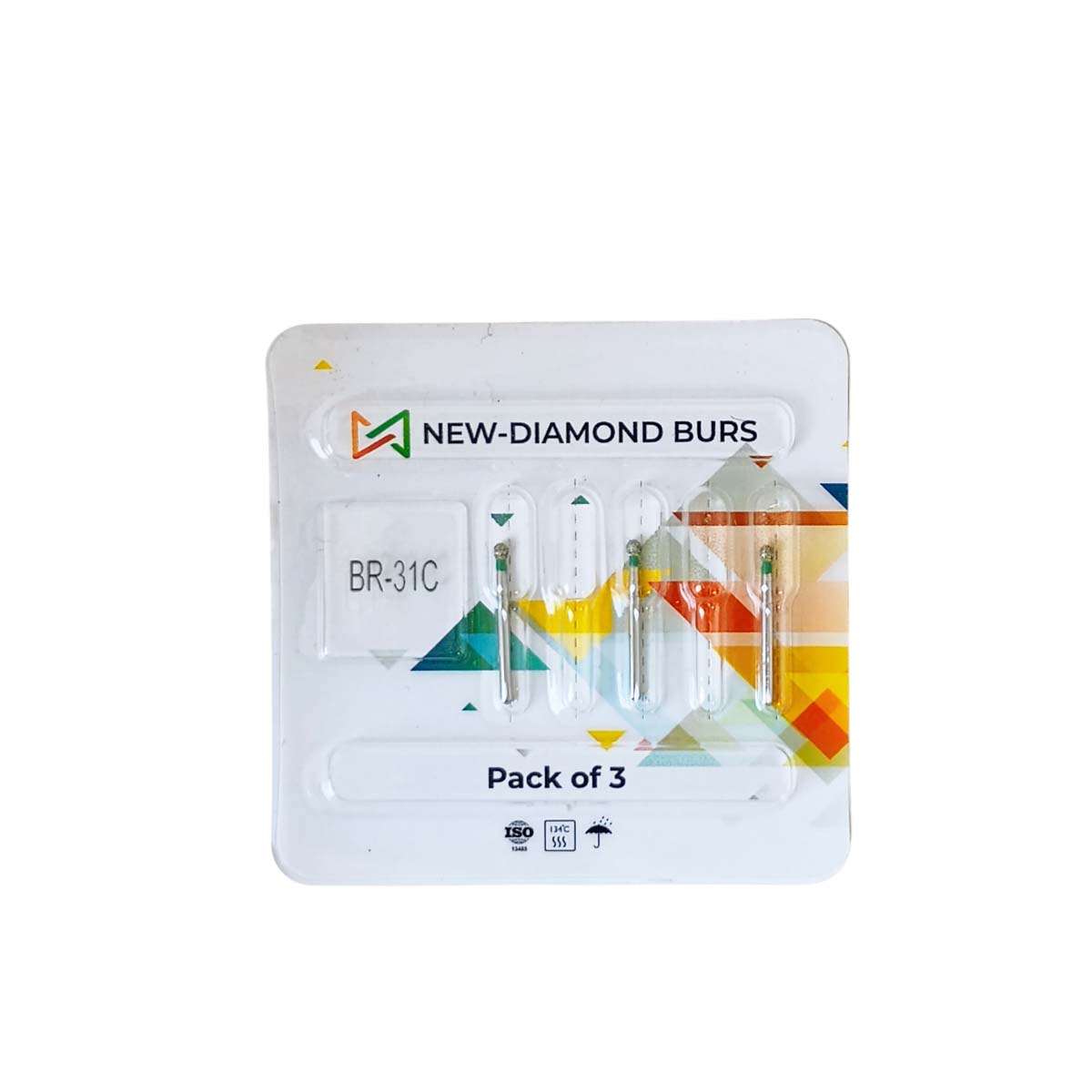 NewDiamond Ball Round Diamond Bur BR-31C (Pack Of 3)