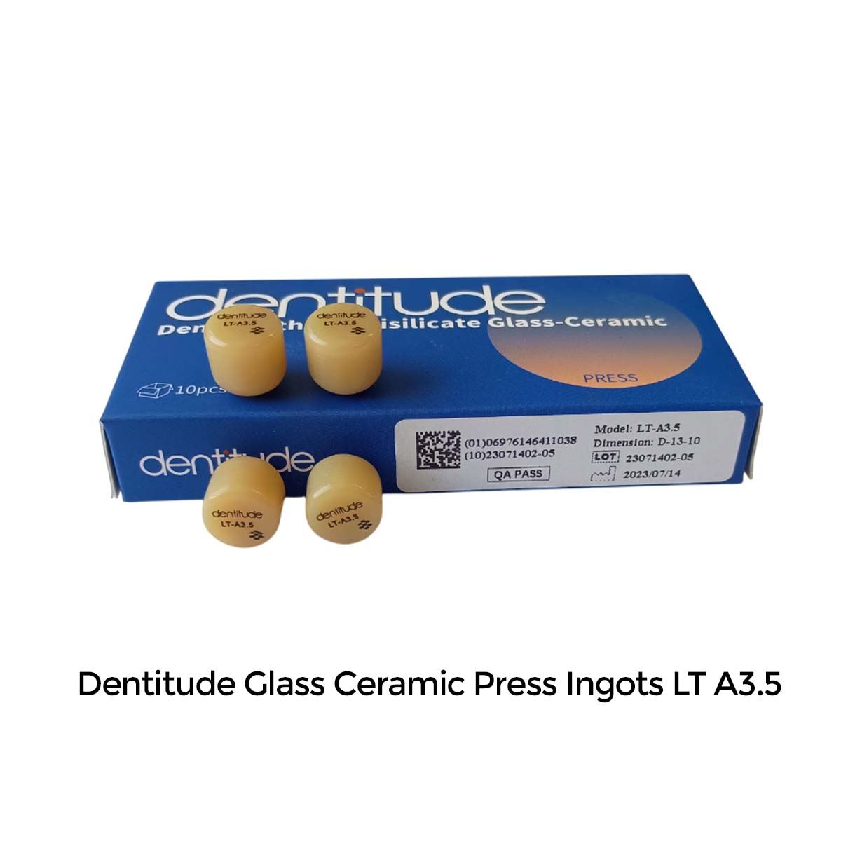 Dentitude Glass Ceramic Press Ingots (Pack of 10)