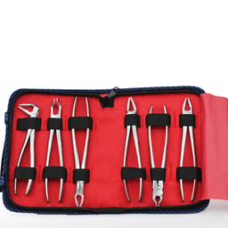 Waldent Atraumatic Extraction Instruments Forceps Kit Set of 6 - Coarse Serrations K1/5 - 10