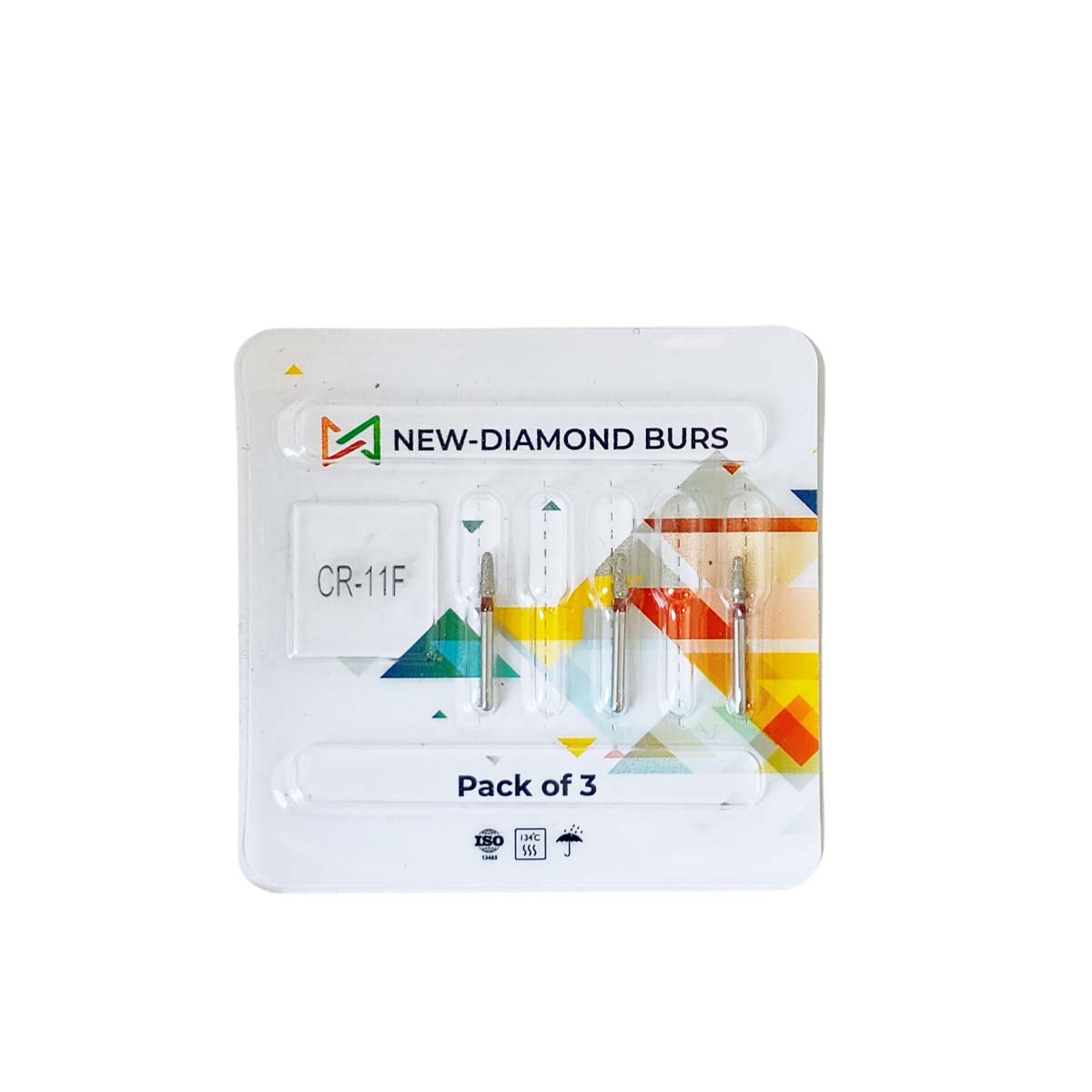 NewDiamond Crown Cutting Diamond Bur -CR (Pack Of 3)