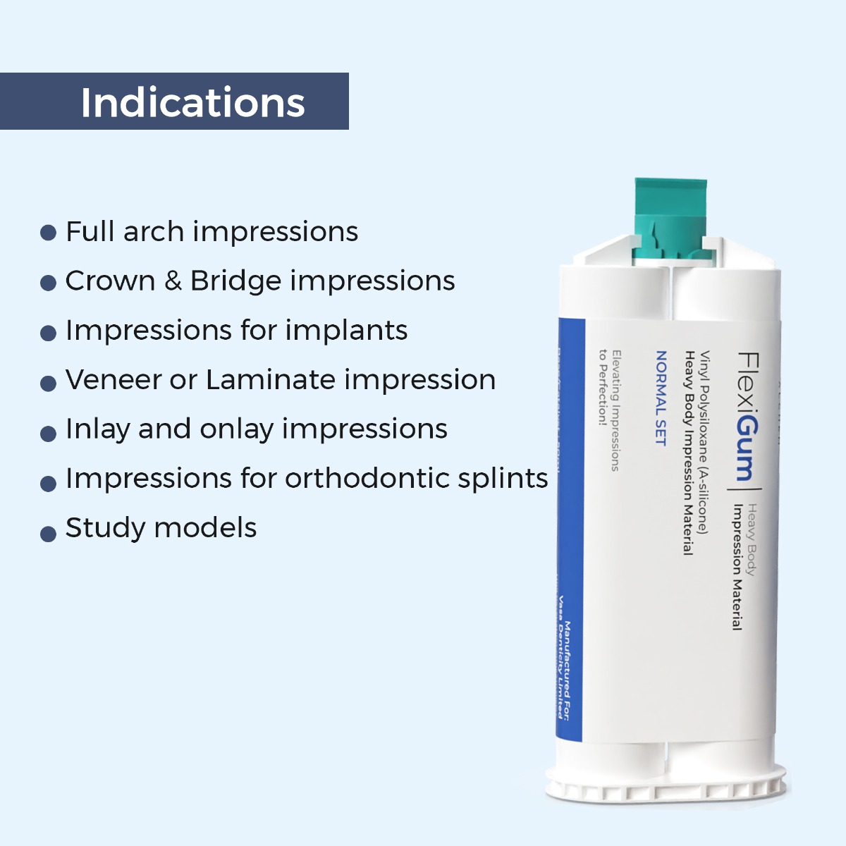 Waldent FlexiGum Heavy Body A-Silicone Impression Material      