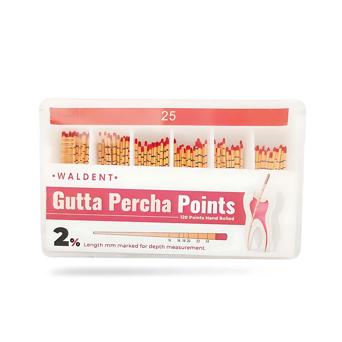Waldent Gutta Percha Points 2% (Length Marked) #25