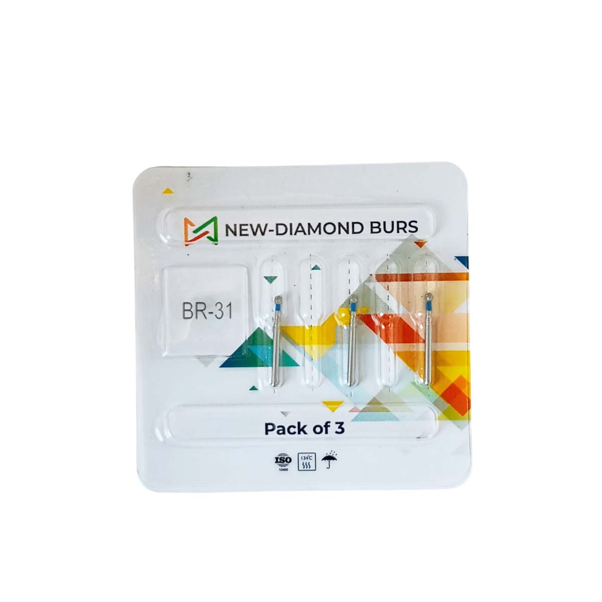 NewDiamond Ball Round Diamond Bur BR-31 (Pack Of 3)