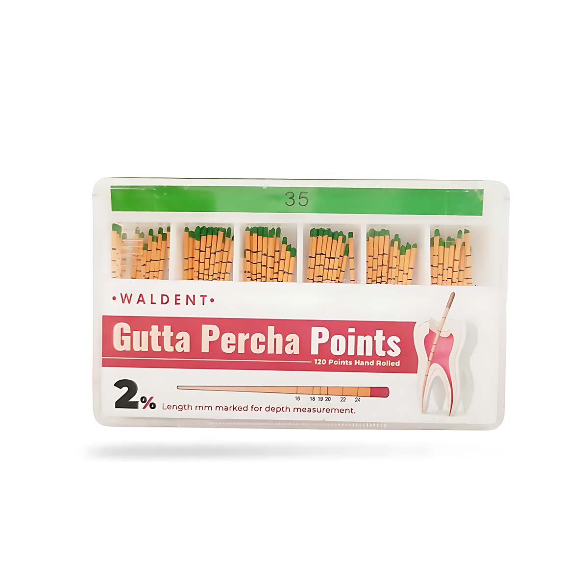 Waldent Gutta Percha Points 2% (Length Marked) #35