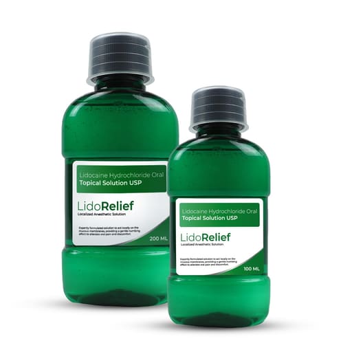 Vasa Lidorelief Lidocaine Hydrochloride Oral Topical Solution 2% ( Pack Of 10 )