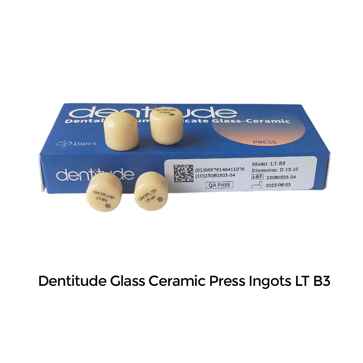 Dentitude Glass Ceramic Press Ingots (Pack of 10)