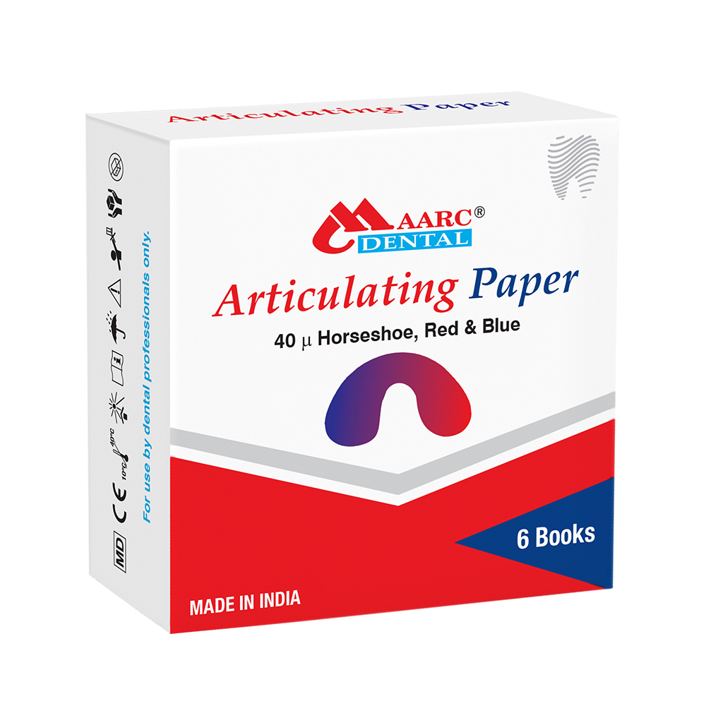 Maarc Articulating Paper (Horseshoe Shape) 40 Microns Red & Blue (5523/006)