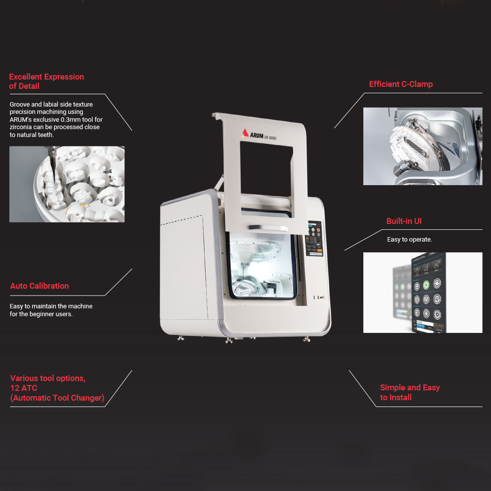 Arum 5X-300D CAD/CAM Milling Machine