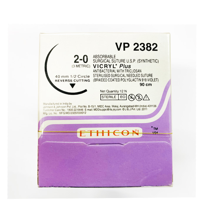 Ethicon VP2382 Suture Vicryl Plus (Pack Of 12)