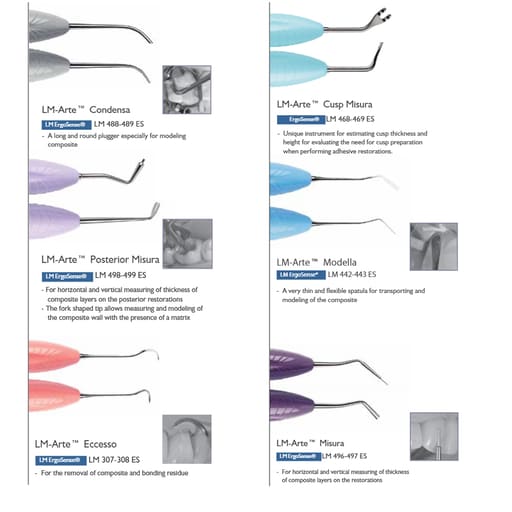 LM Arte Complete Set - 8 Restorative Instruments With Cassette