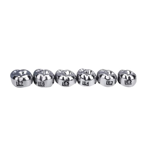 Oro SS Little Crown Primary Molar - E (2nd Molar) (Pack of 5)