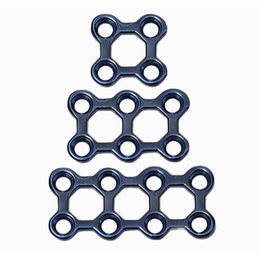 SK Surgicals Titanium Mini Bone 3D Plates - 2mm (Pack of 2)