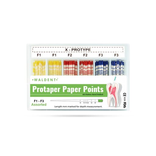 Waldent Progressive Taper Paper Points (ProTaper Compatible) - Length Marked