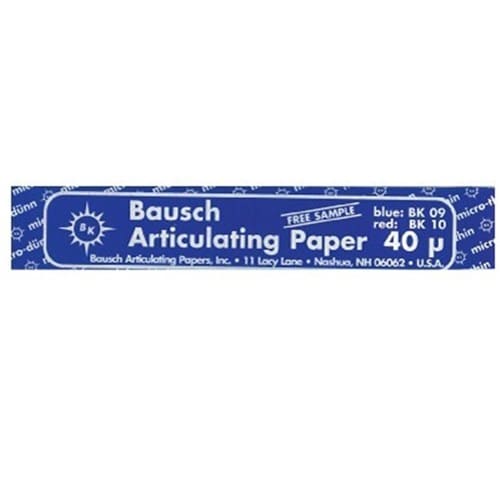 Bausch Articulating Paper Booklets Straight 200 Strips Blue - BK 09