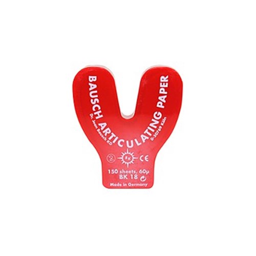 Bausch Articulating Paper Horseshoe Shape 150 Sheets Pre-Cut Red - BK 18