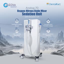 Baldus Analog -70 Oxygen-Nitrous Oxide Mixer Sedation Unit with Encased Cart - 14