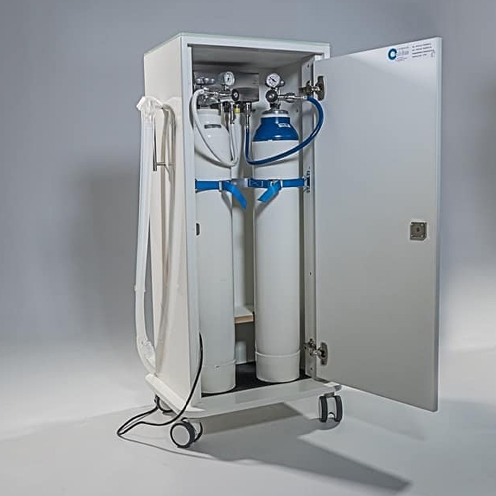 Baldus Analog -70 Oxygen-Nitrous Oxide Mixer Sedation Unit with Encased Cart