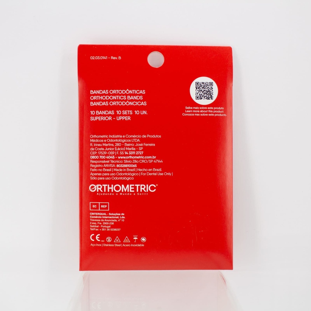 OrthoMetric Plain Ortho Bands Upper (Pack of 10)