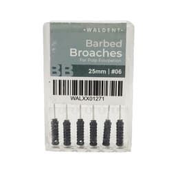 Waldent Barbed Broaches 25mm (Pack of 6) - 16