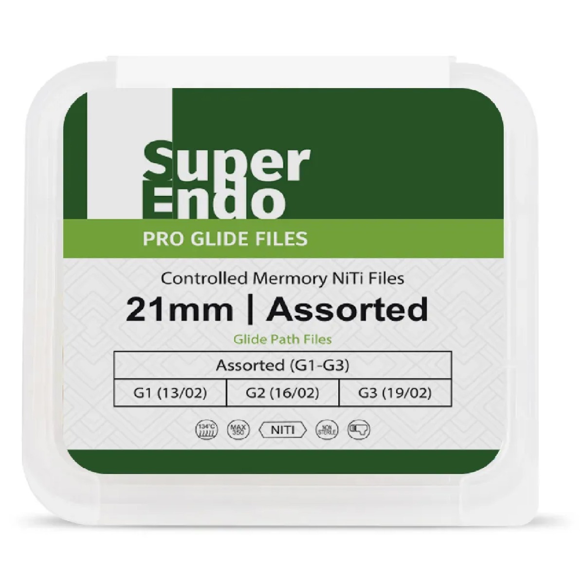 SuperEndo Pro Glide Files - 21mm Assorted (Pack of 3)