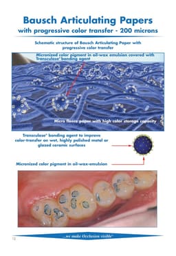 Bausch Dental Articulating Papers with Progressive Colour Transfer - 200µ Microns - 9