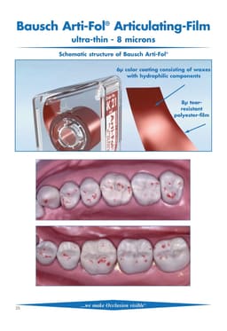 Bausch Arti-Fol Dental Articulating Flim Ultra Thin - 8µ Microns Width 22 mm - 20 Mts. - 5