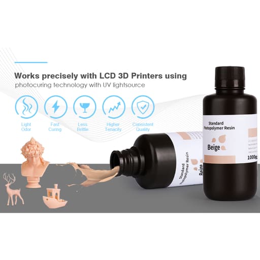 Elegoo Standard 3D Printing Photopolymer Dental Model Resin 1000g