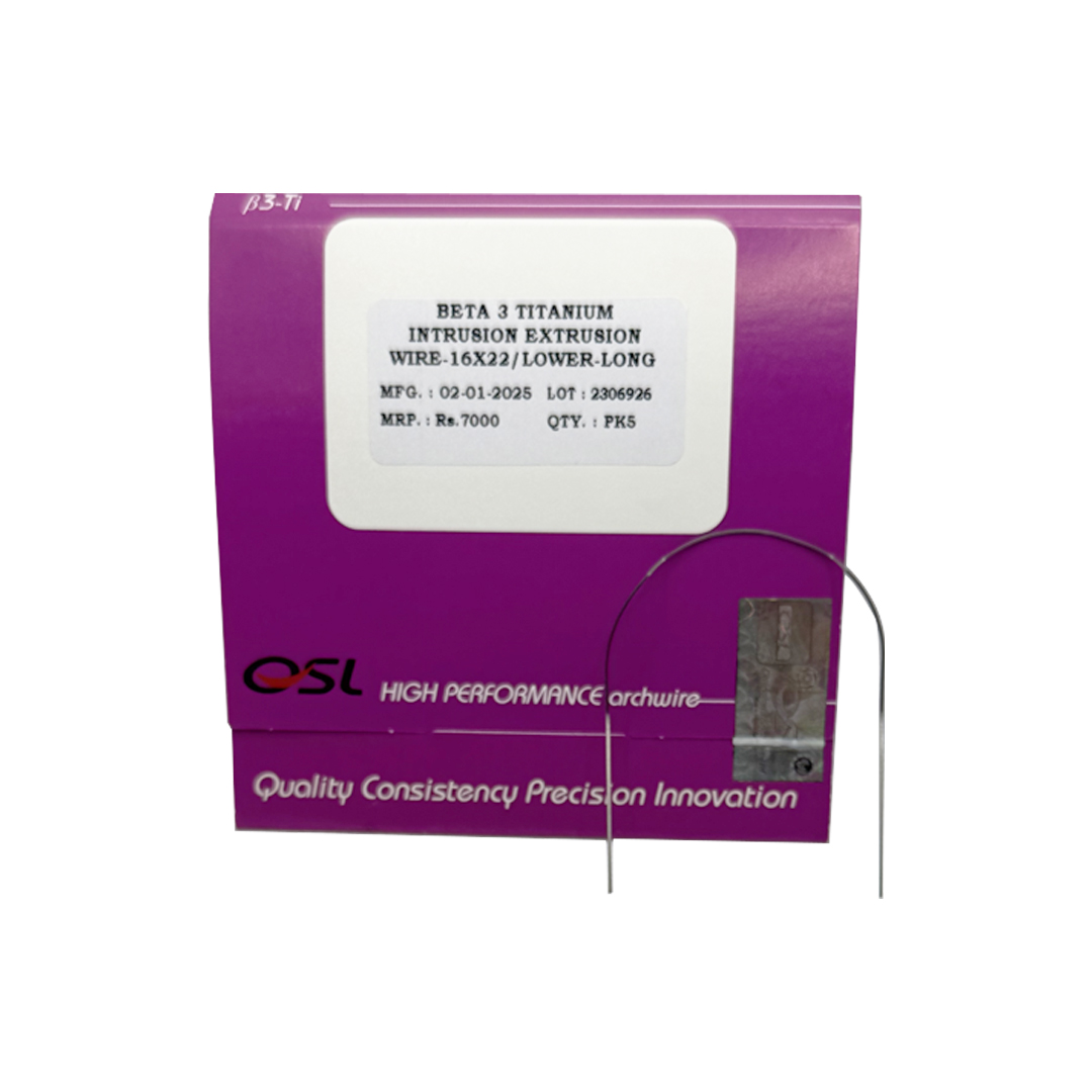 OSL Beta 3 Titanium CNA Intrusion Extrusion Archwire Long - Upper 0.016X0.022 (Pack Of 5)