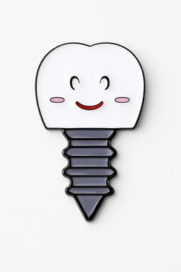 iDENTical Implant Screw Base Tooth Shape Brooch - Pack of 1 (ZYR-4061)