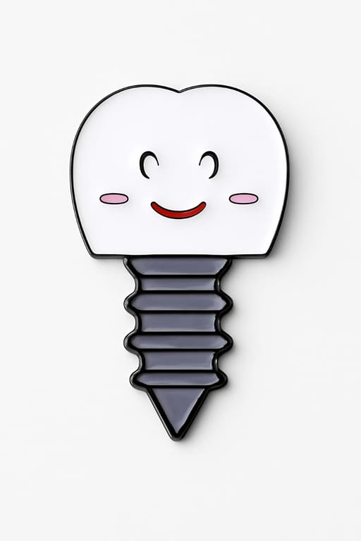iDENTical Implant Screw Base Tooth Shape Brooch - Pack of 1 (ZYR-4061)