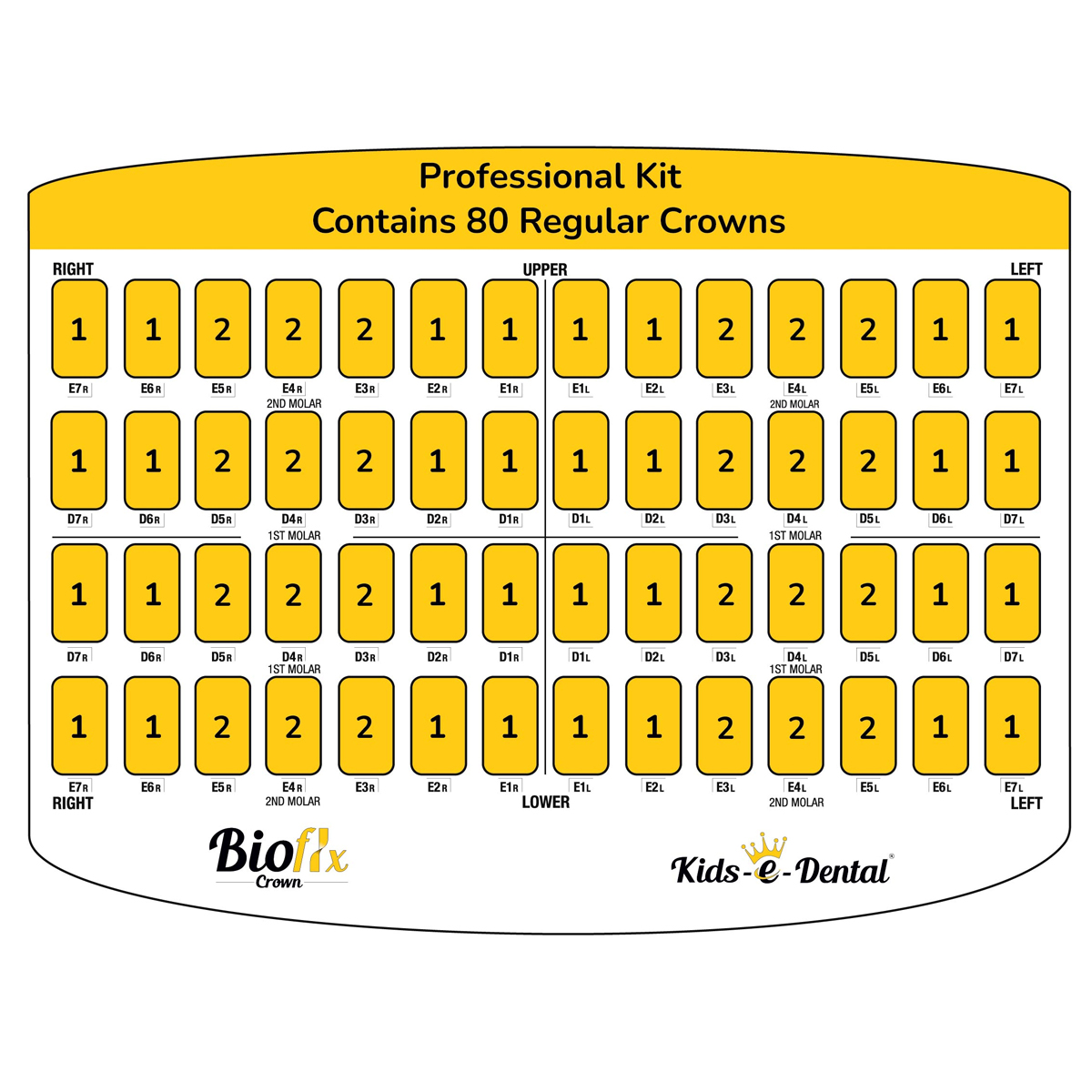 Kids-e-Dental Bioflx Posterior Crown Kits