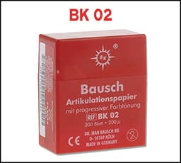 Bausch Articulating Paper With Plastic Dispenser 300 Strips Pre Cut Red-BK 02